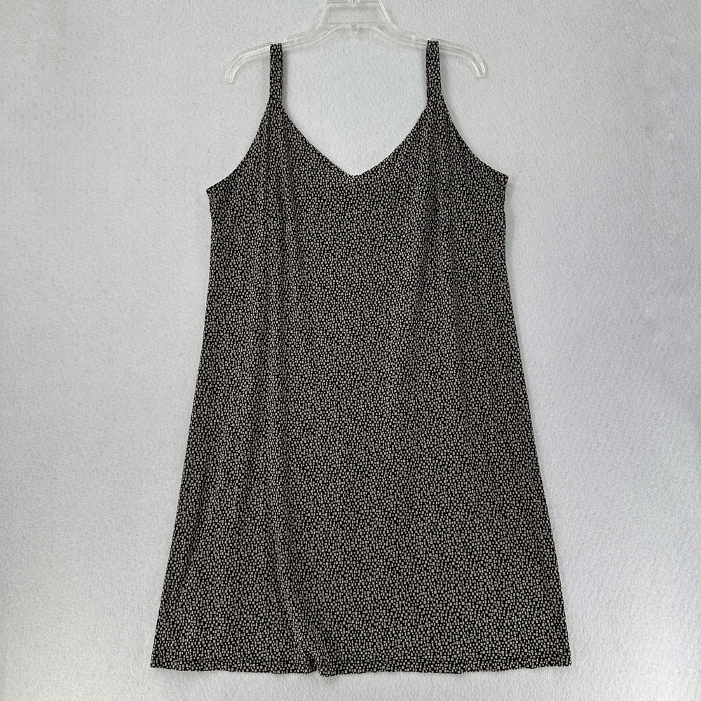 IOLANI Hawaii Sleeveless Slip Dress‎ Womens LARGE Check Slinky Stretch